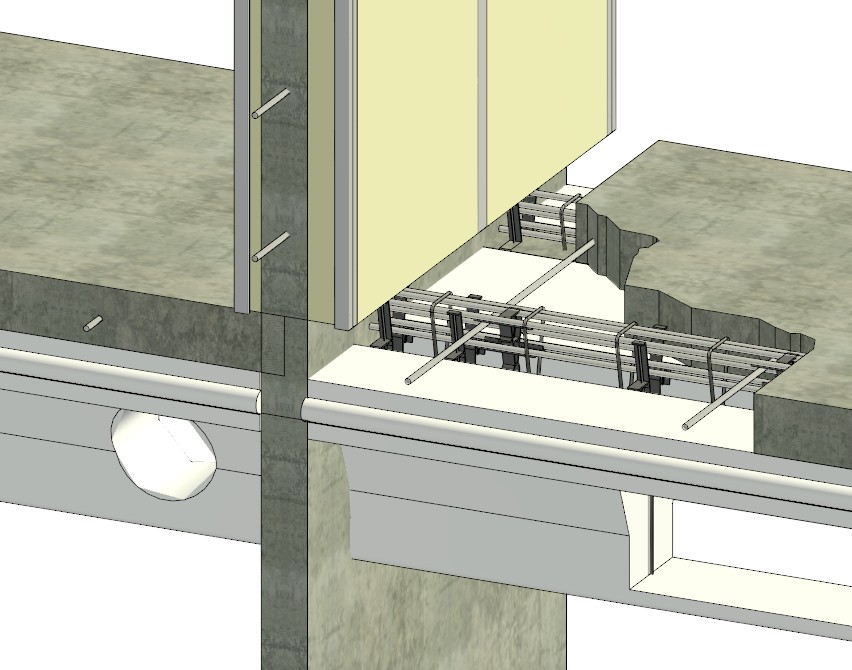 Climate-Deck/Wall cross-section — exterior foam over concrete panel