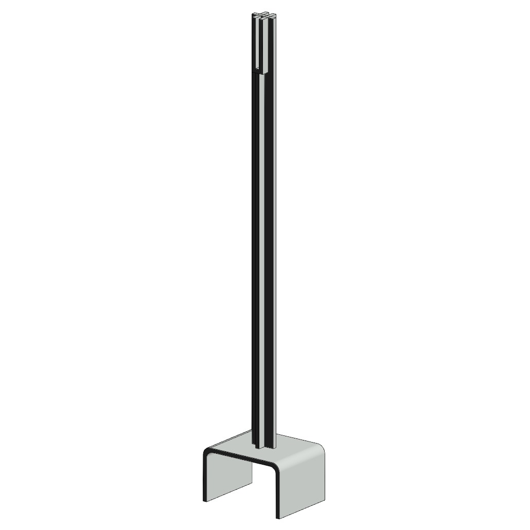 Vertical tie for lumber — inverted-U saddle