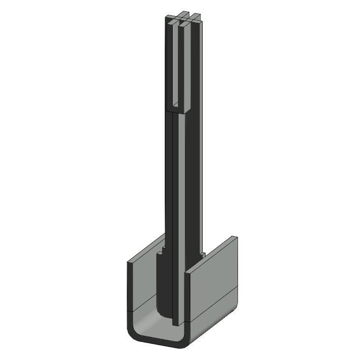 Vertical tie for 1-1/2-inch Unistrut