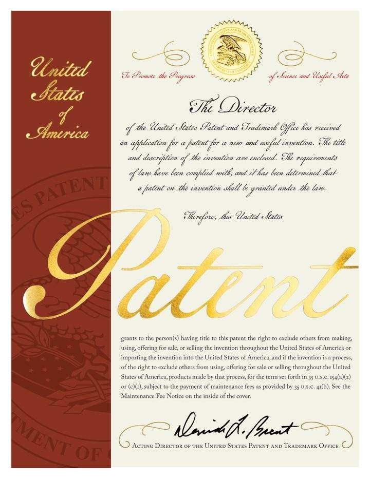 US 12,188,232 B2 certificate