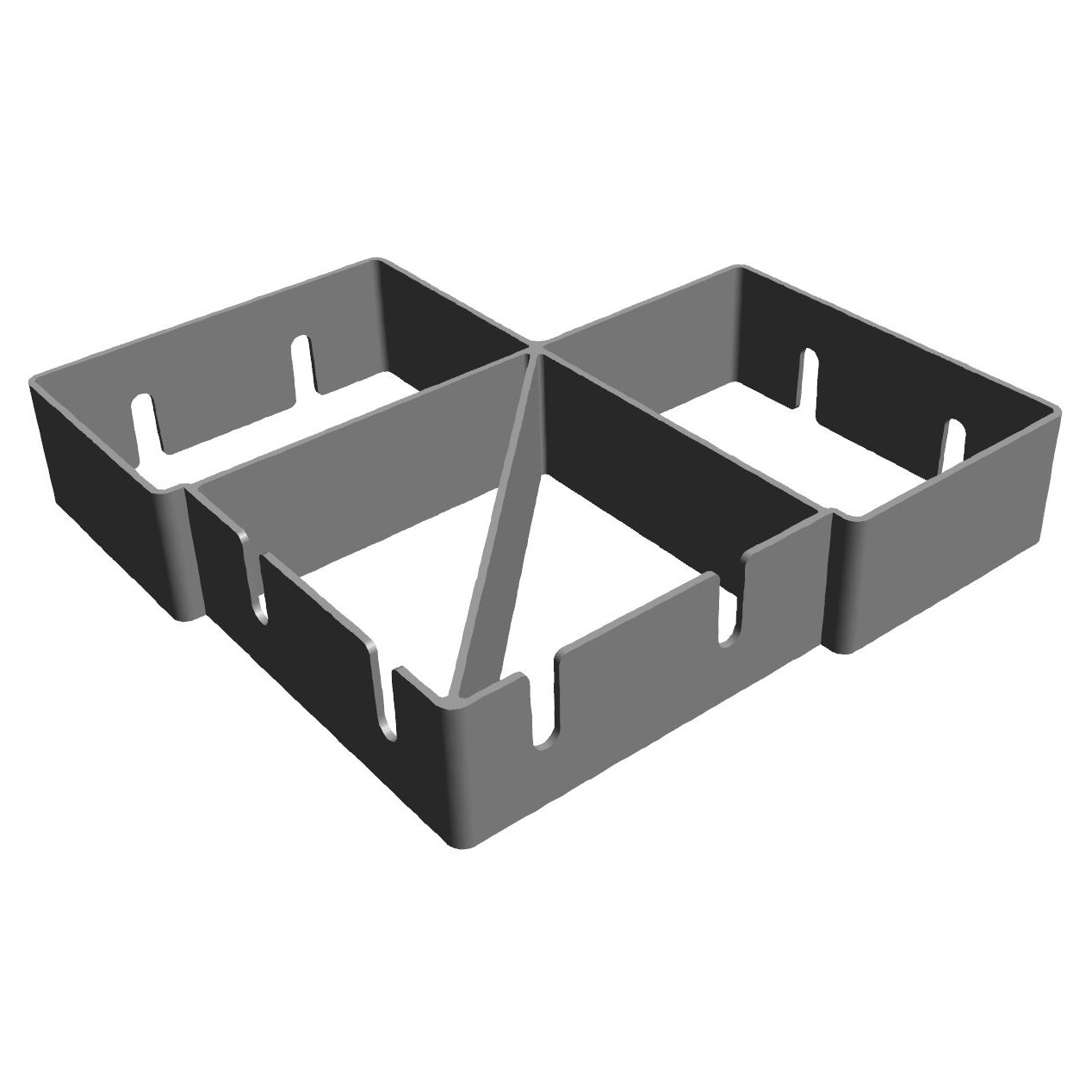 Corner tie assembly — loaded into two corner-post center ties